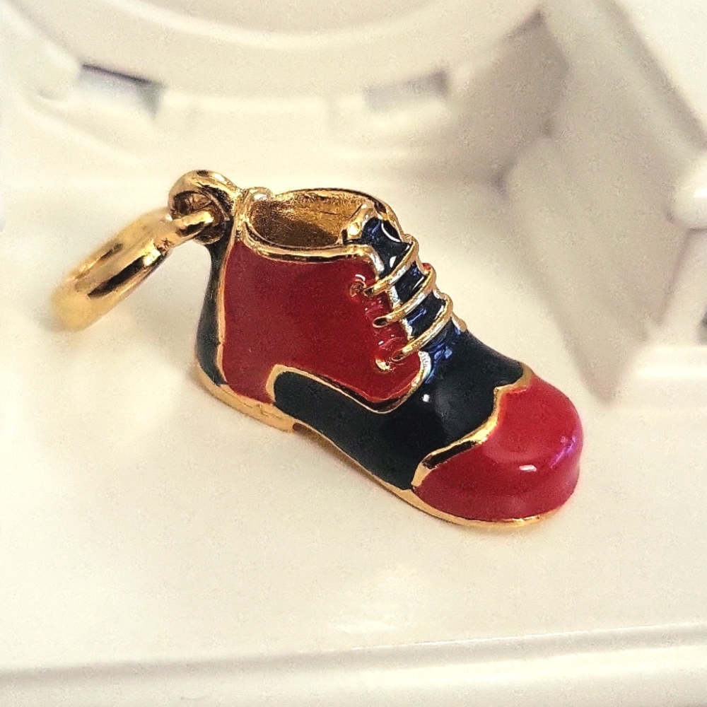 Red and Navy boot charm